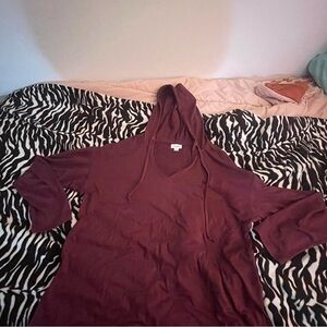 LuLaRoe Maroon Hooded Top